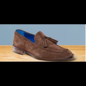 Peter Millar Brown suede tassel loafer